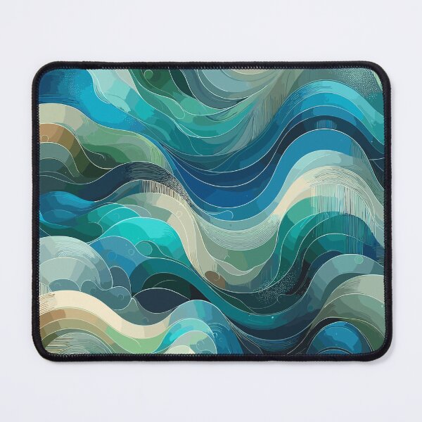 Item preview, Aquatic Serenity Wave Patterns designed and sold by EnigmaGallery.