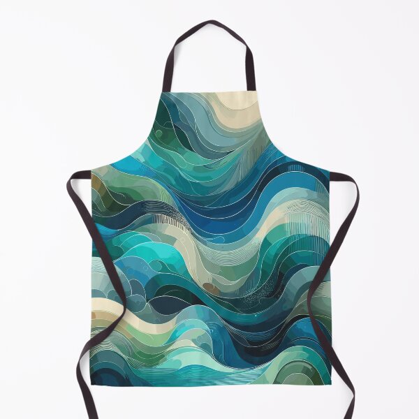 Item preview, Aquatic Serenity Wave Patterns designed and sold by EnigmaGallery.