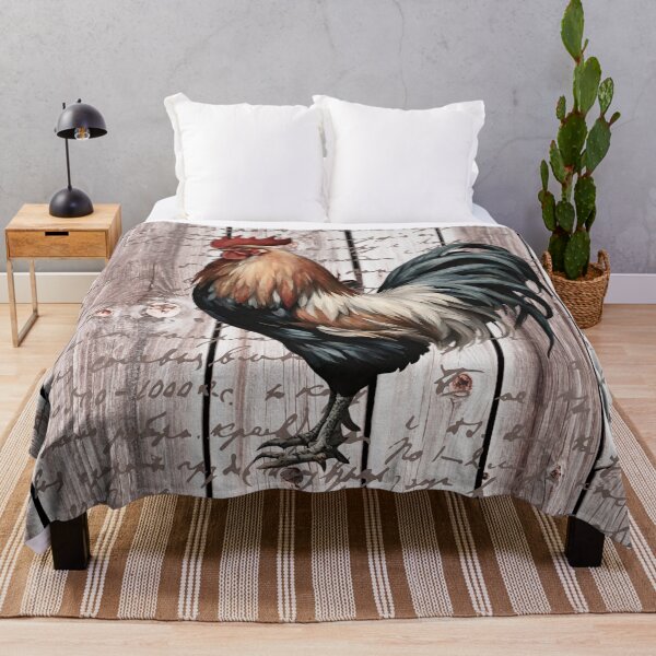 Item preview, Dark Academia Rustic barn wood western country farmhouse rooster designed and sold by LEILA ART SPACE.