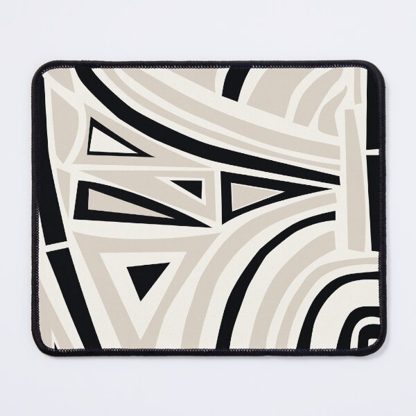 Item preview, Abstract Irregular Shapes In Cream Black and Off White designed and sold by BrankaPD.
