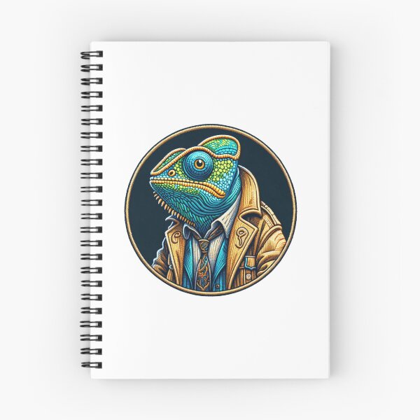Item preview, Chameleon Embroidered Patch - Vibrant Reptile in Suit Design designed and sold by #Adulting Central.