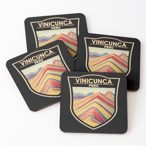 Item preview, Vinicunca Peru Travel Art Badge designed and sold by KrisSidDesigns.