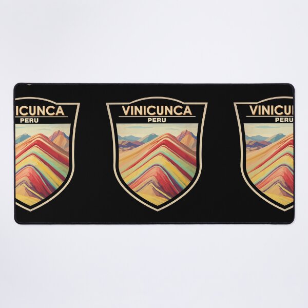 Item preview, Vinicunca Peru Travel Art Badge designed and sold by KrisSidDesigns.