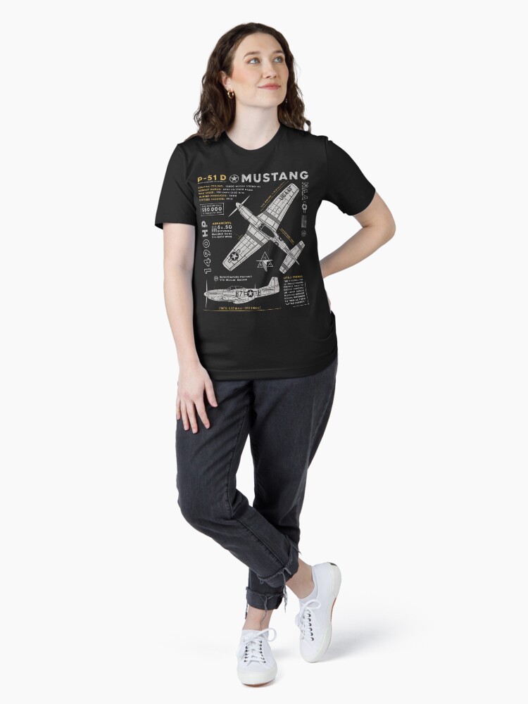 Thumbnail 4 of 7, Essential T-Shirt, P-51 Mustang designed and sold by 909Apparel.