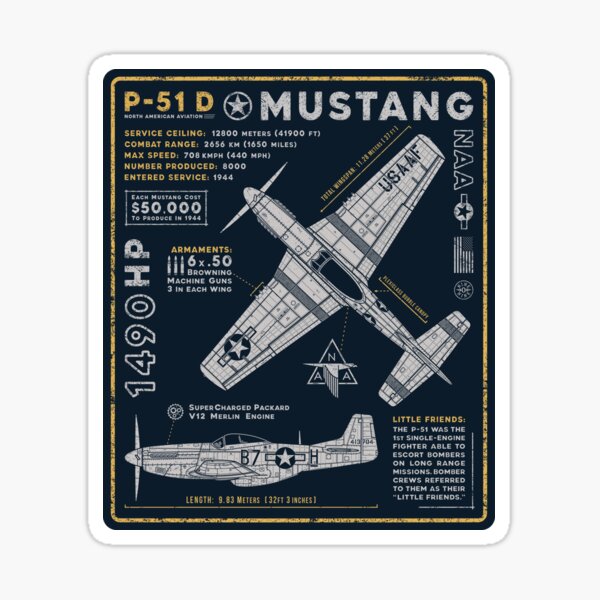 Artikel-Vorschau von P-51 Mustang, designt und verkauft von 909 Apparel®.