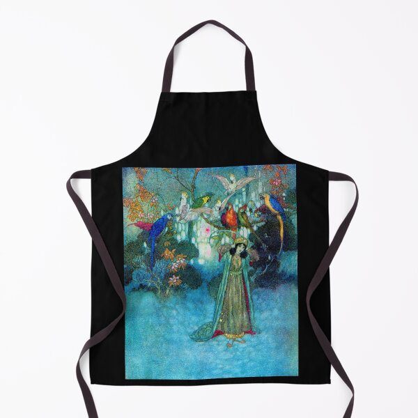 Item preview,  Exotic Bird Scene, Beauty & Beast 1910 Edmund Dulac designed and sold by RocketshipRetro.