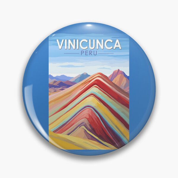 Item preview, Vinicunca Peru Travel Art Vintage designed and sold by KrisSidDesigns.