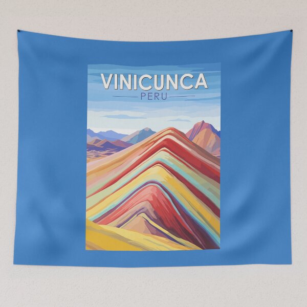 Item preview, Vinicunca Peru Travel Art Vintage designed and sold by KrisSidDesigns.