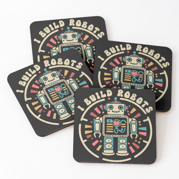 Item preview, I Build Robots - Retro Robot Science Gift designed and sold by BeansterNL.