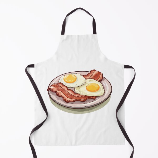 Item preview, Bacon and egg in plate designed and sold by MilkyBerryShop.