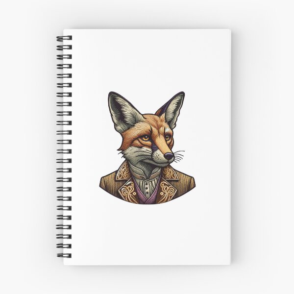Item preview, Elegant Fox Embroidered Patch - Dapper Animal Design designed and sold by #Adulting Central.