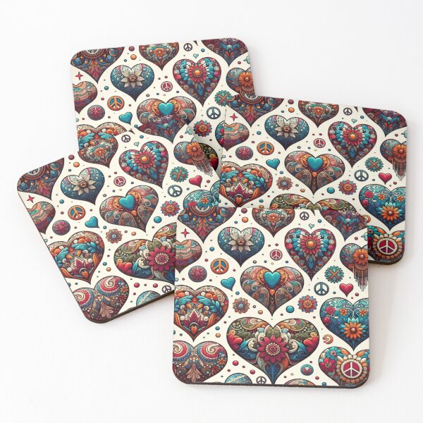 Item preview, Bohemian Hippie Hearts I designed and sold by NAFDesigns.