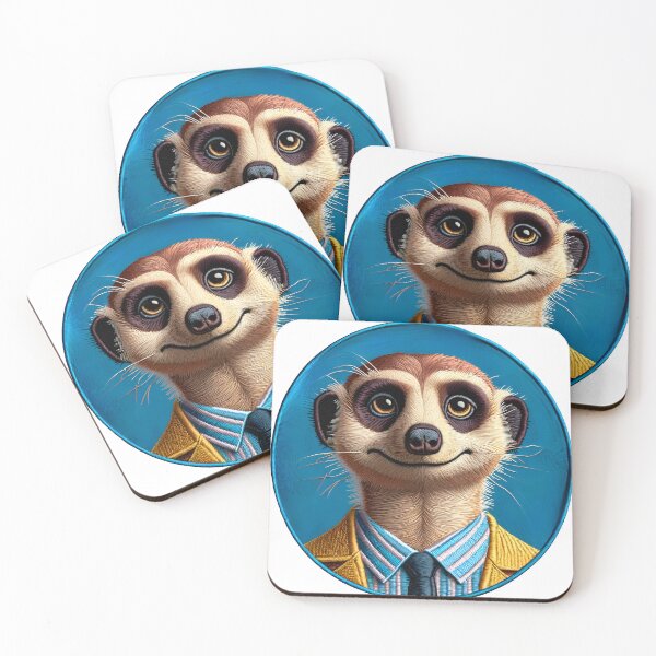 Item preview, Meerkat Embroidered Patch - Suave Animal Portrait Design designed and sold by #Adulting Central.