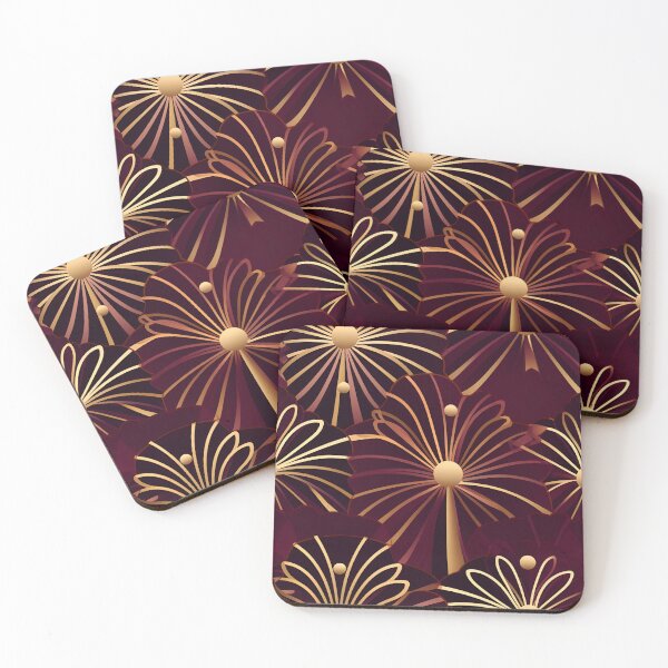 Item preview, Burgundy flowers fireworks-style designed and sold by Artdroid.