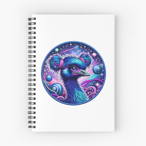 Item preview, Galactic Emu Embroidered Patch - Cosmic Animal Design designed and sold by #Adulting Central.