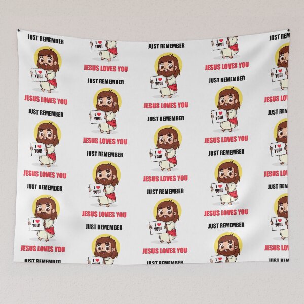 Item preview, Jesus Loves You designed and sold by morbidcandyboutique .