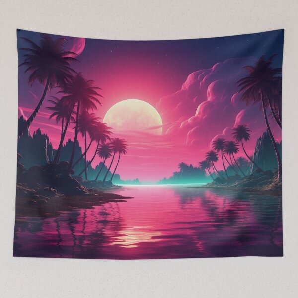 Item preview, Tropic Neon Oasis: Sunset Vibes designed and sold by Mullet Monkey.