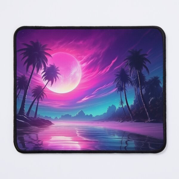 Item preview, Synthwave Palms Paradise: Electric Horizon designed and sold by Mullet Monkey.