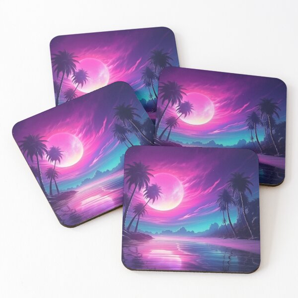 Item preview, Synthwave Palms Paradise: Electric Horizon designed and sold by Mullet Monkey.