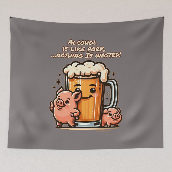 Item preview, Beer and pork. Funny design.  designed and sold by reimaige.