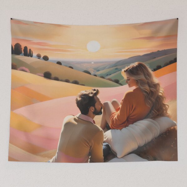 Item preview, Romantic Sunset in Golden Hues designed and sold by PanoramaPrints.