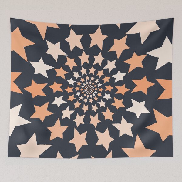 Item preview, Ever Decreasing Circles Peach Fuzz Star Graphic designed and sold by ellenhenry.