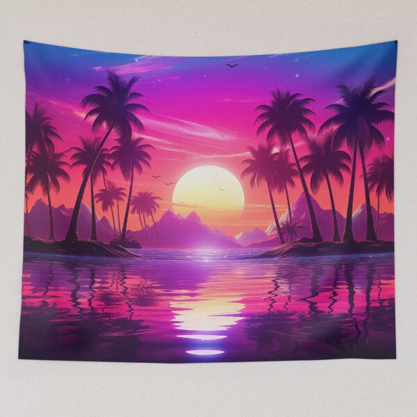 Item preview, Tropical Horizon Hues: Lush Synth Sway designed and sold by Mullet Monkey.
