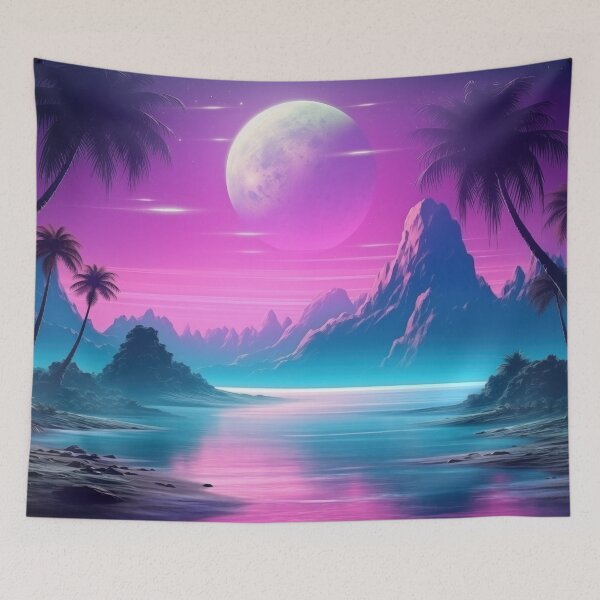 Item preview, Neon Tides Retreat: Retro Beach Resonance designed and sold by Mullet Monkey.