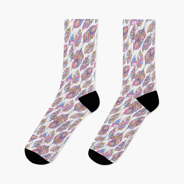 Item preview, Pastal multi coloured feathers pattern design designed and sold by ViYa1.