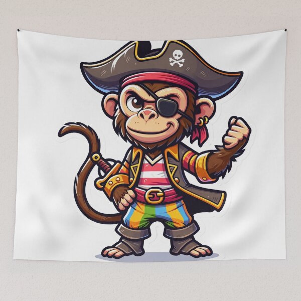 Item preview, Cartoon Pirate Monkey designed and sold by Zestpond.