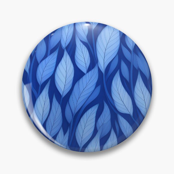 Item preview, Light blue and Navy leaves designed and sold by RAIDEN-BLACK.