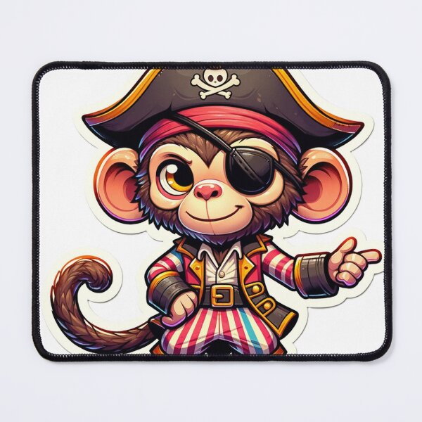Item preview, Cartoon Pirate Monkey designed and sold by Zestpond.