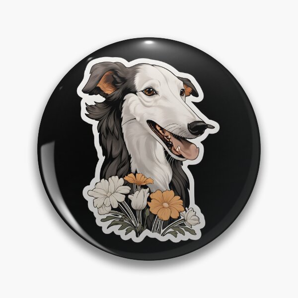 Item preview, Borzoi in Flowers designed and sold by CUTEDOGGIEZ.