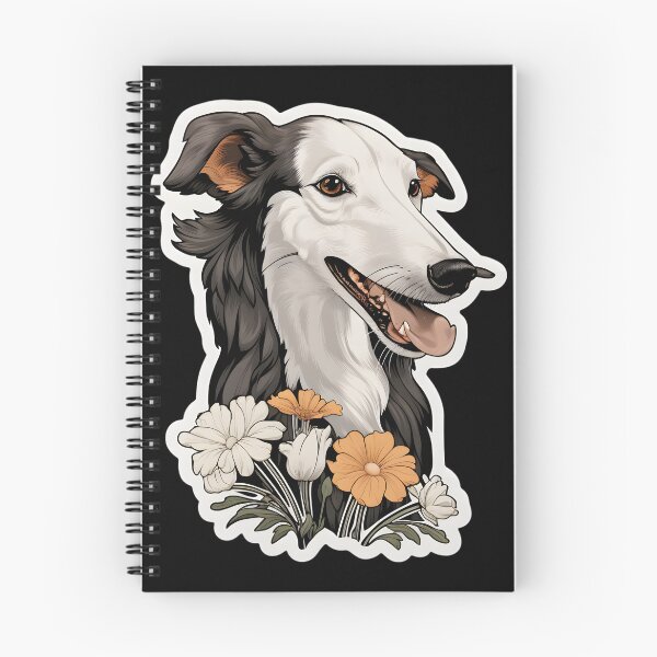 Aperçu de l'œuvre Borzoi En Fleurs créée et vendue par CUTEDOGGIEZ.