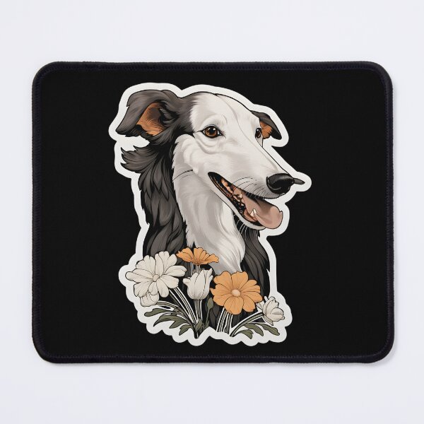 Item preview, Borzoi in Flowers designed and sold by CUTEDOGGIEZ.