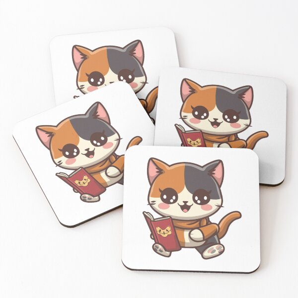 Item preview, Calico Cat reading book   designed and sold by bukajart.