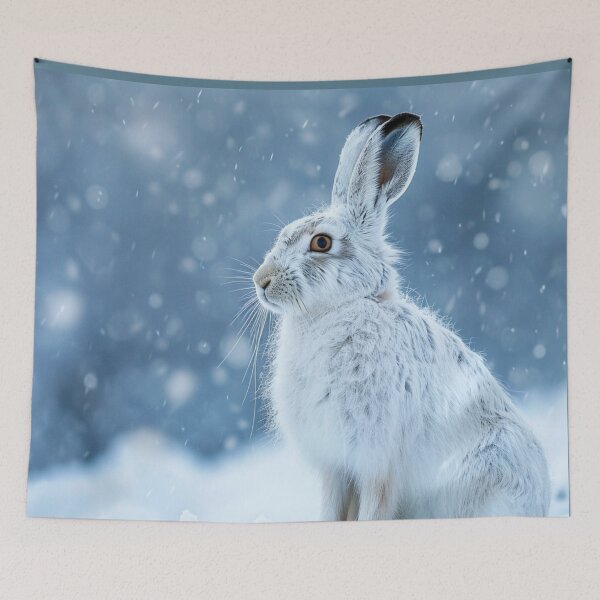 Item preview, Wild White Mountain Hare designed and sold by Myra365Art.