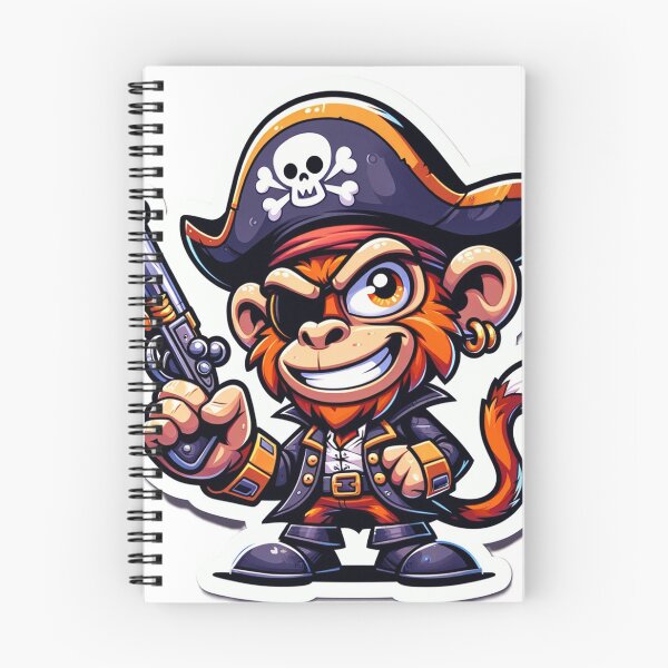 Item preview, Cartoon Pirate Monkey Holding a Pistol designed and sold by Zestpond.