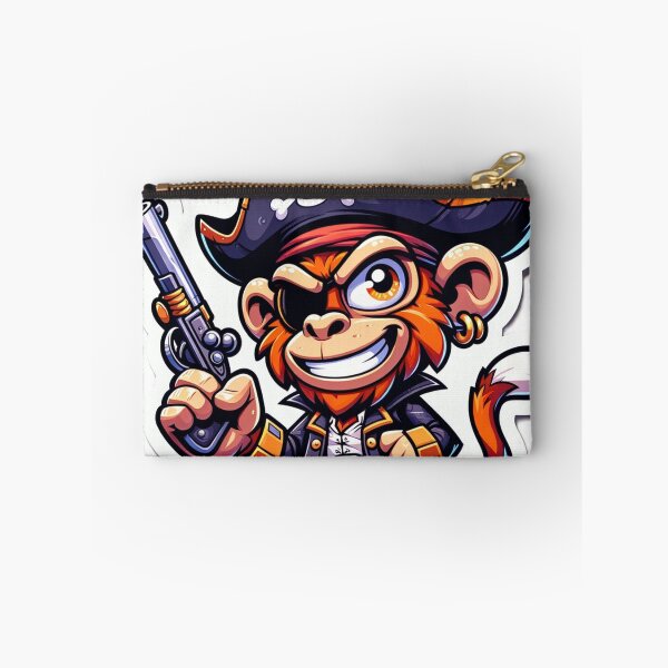 Item preview, Cartoon Pirate Monkey Holding a Pistol designed and sold by Zestpond.