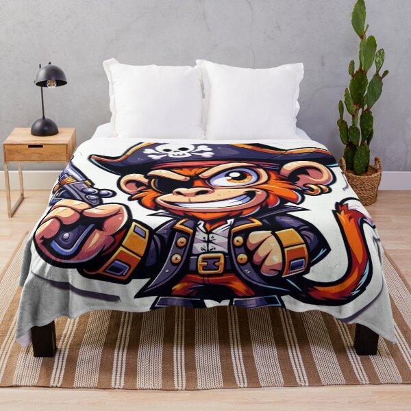 Item preview, Cartoon Pirate Monkey Holding a Pistol designed and sold by Zestpond.