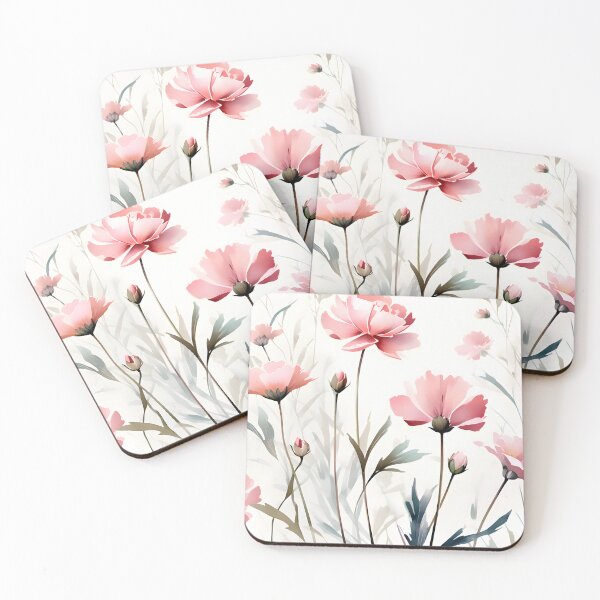 Item preview, Springy pink meadow flowers designed and sold by Naturitude.