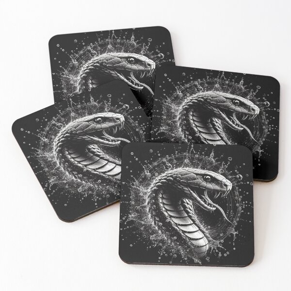 Item preview, Angry King Cobra in Black and White designed and sold by Pablo Silvera.