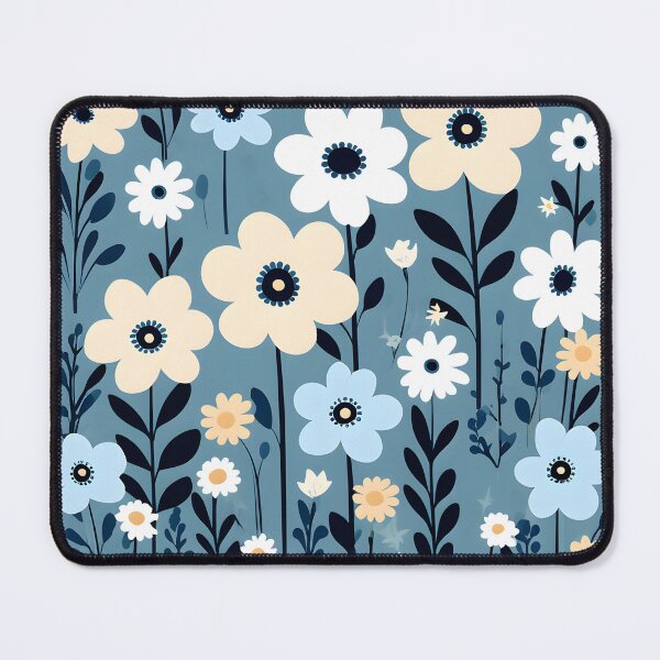 Item preview, Blue vintage floral pattern designed and sold by Naturitude.