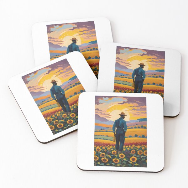 Item preview, Van Gogh-Inspired Sunset Fields: Soft Golden Light, Warm Colors designed and sold by PanoramaPrints.