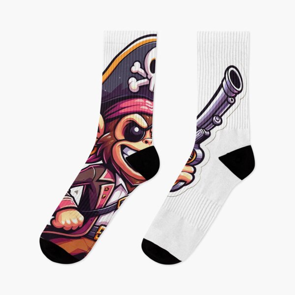 Item preview, Cartoon Pirate Monkey Holding a Pistol designed and sold by Zestpond.