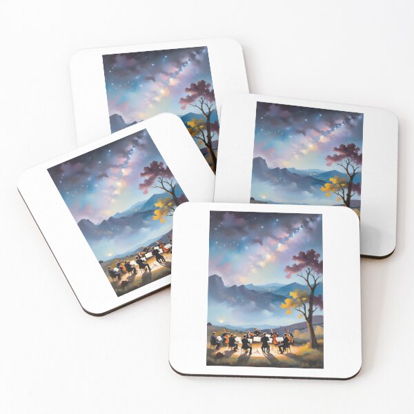 Item preview, Night Oasis: Musicians' Serenade Undr Starry Skies designed and sold by PanoramaPrints.