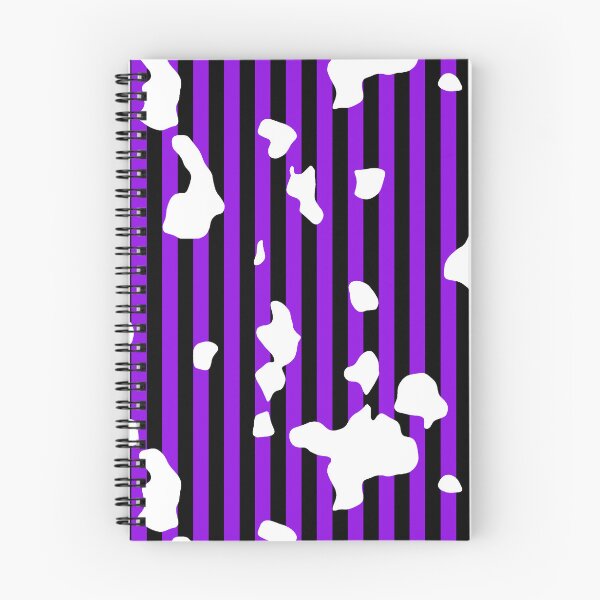 Item preview, Purple and Black Verticle Stripes With White Cowprint designed and sold by TheRulerofEarth.