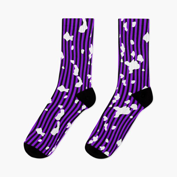 Item preview, Purple and Black Verticle Stripes With White Cowprint designed and sold by TheRulerofEarth.