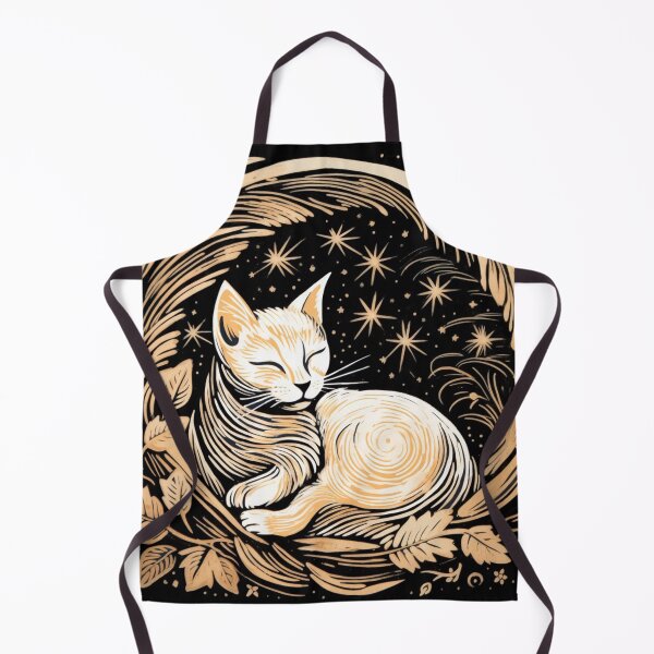 Item preview, Cat Sleeping Woodcut Print designed and sold by Myra365Art.
