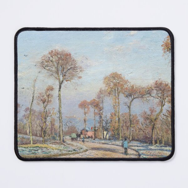 Item preview, The Road to Versailles, Louveciennes: Morning Frost (1871) painting in high resolution by Camille Pissarro designed and sold by Suzana Djordjevic.